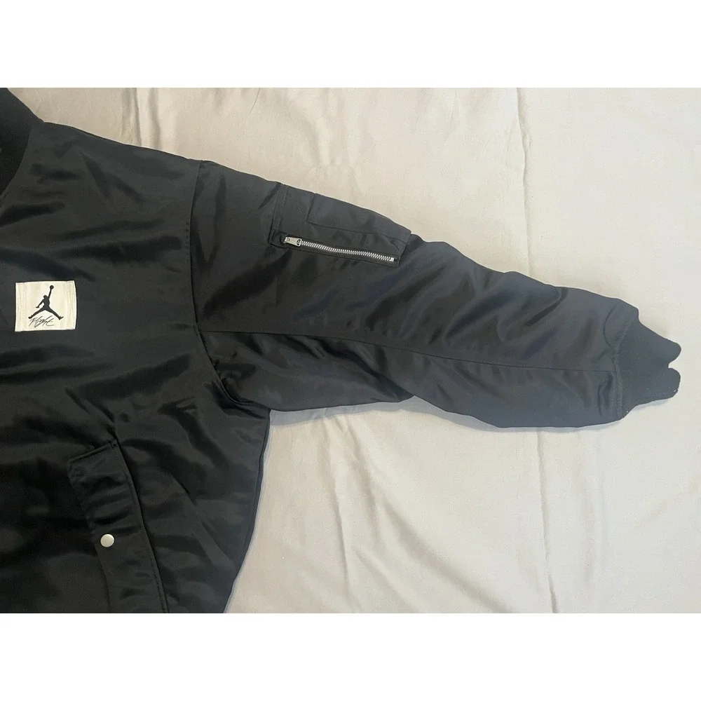 Air Jordan Reversible Varsity Jacket Black Coat Puffy 2XL DQ7344-010 - Picture 8 of 16